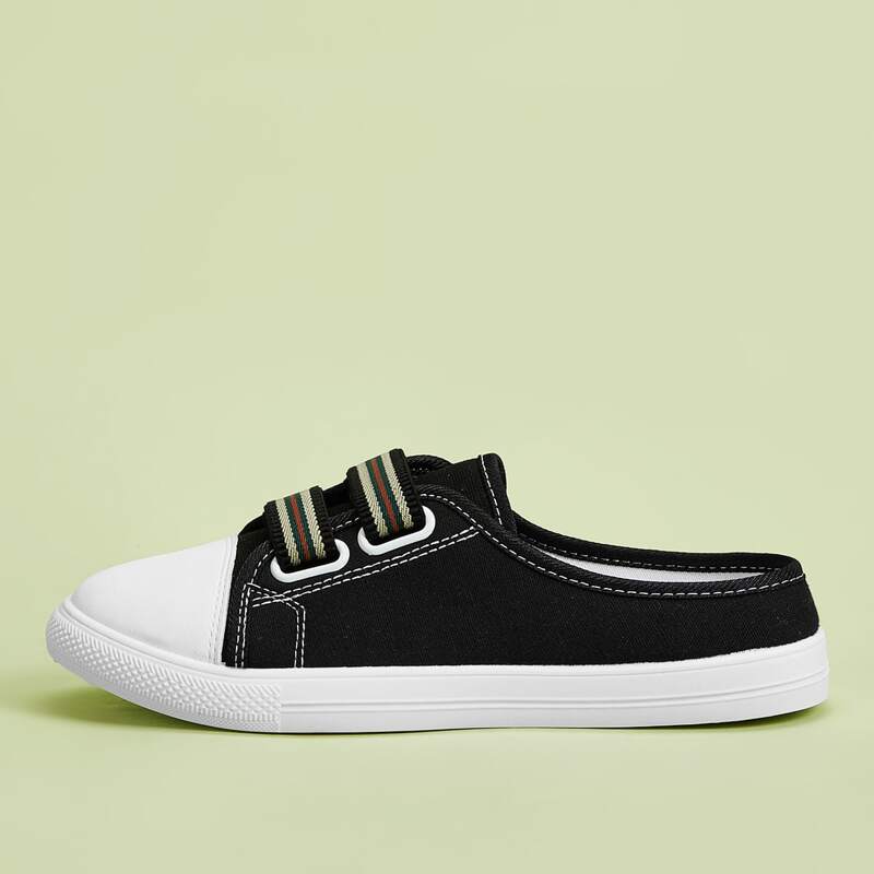 

Canvas Sneaker Mules, Black