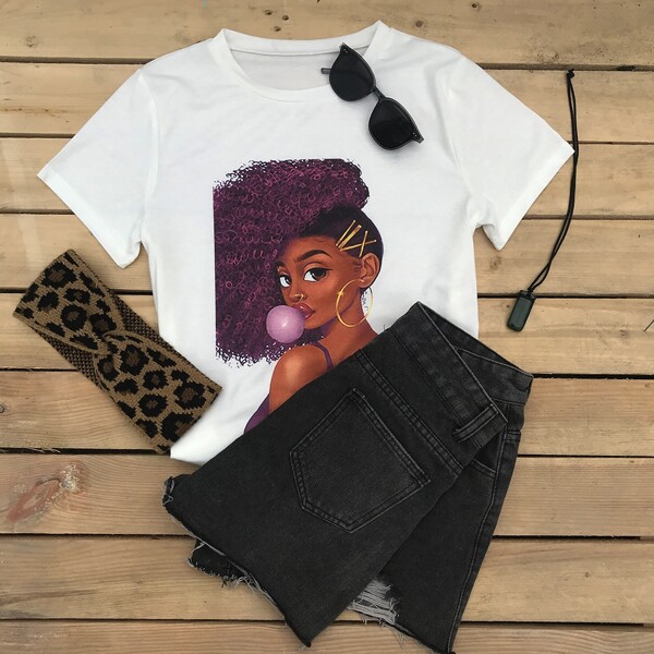 

Футболка с круглым вырезом и графическим принтом, Белый