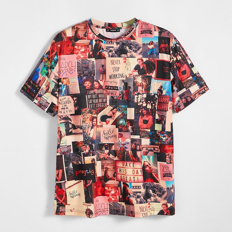 

Guys Figure and Letter Graphic Tee, Multicolor