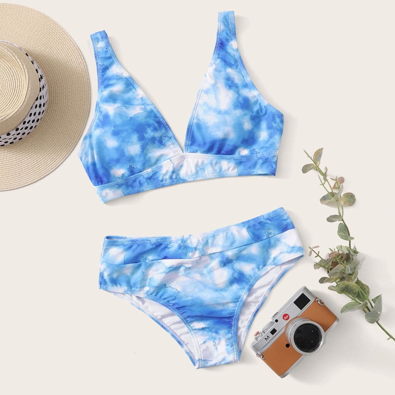 

Tie Dye Bikini Swimsuit, Blue