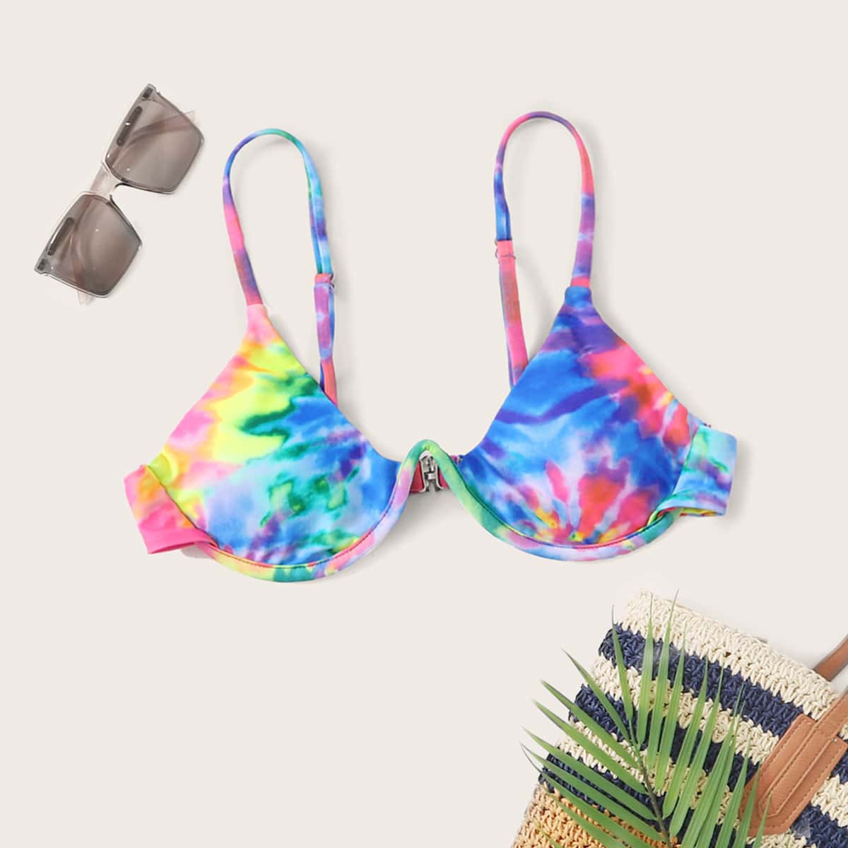 

Tie Dye Underwire Bikini Top, Multicolor