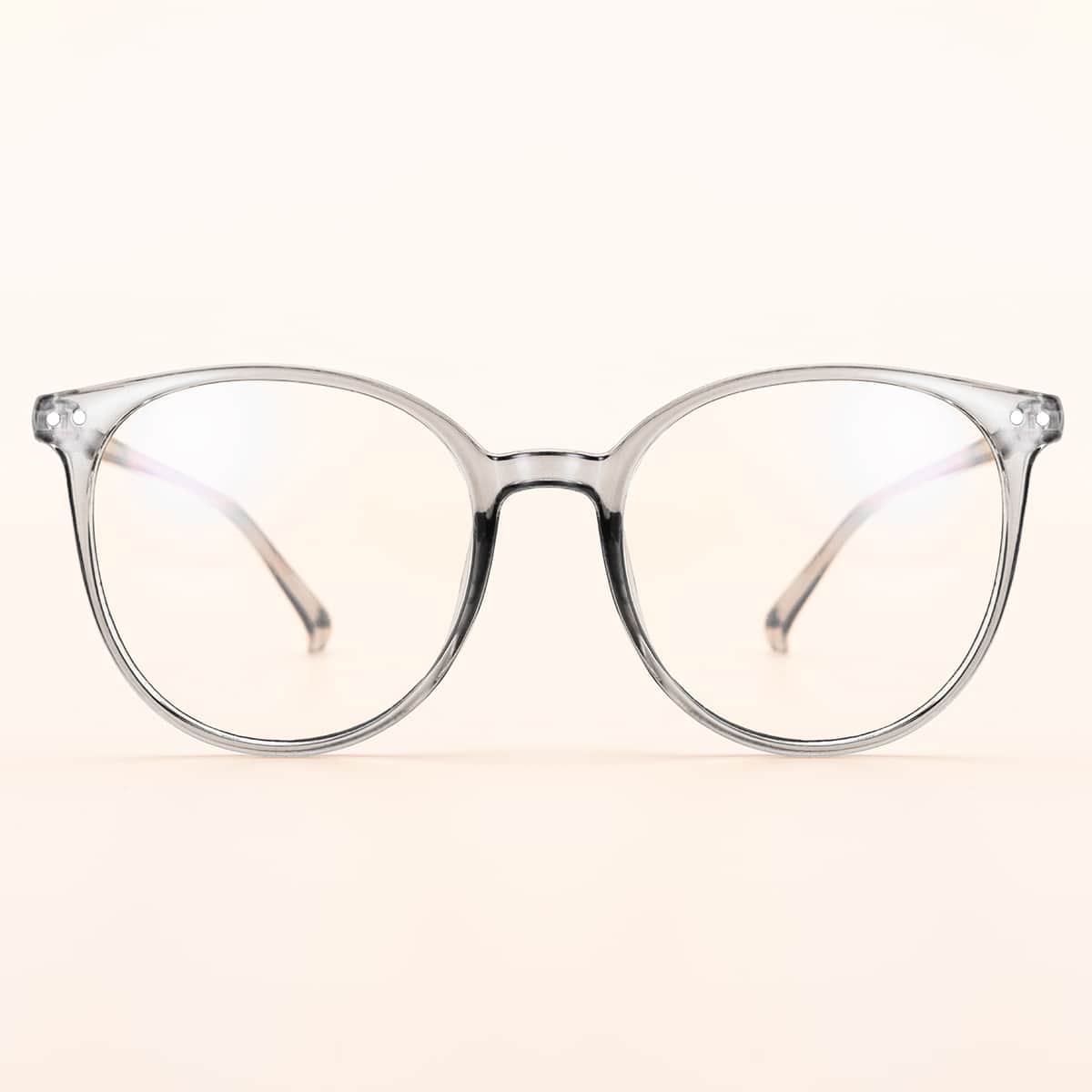 

Transparent Frame Glasses With Case
