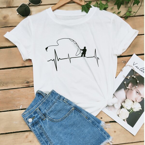 

Figure Graphic Short Sleeve Tee, White