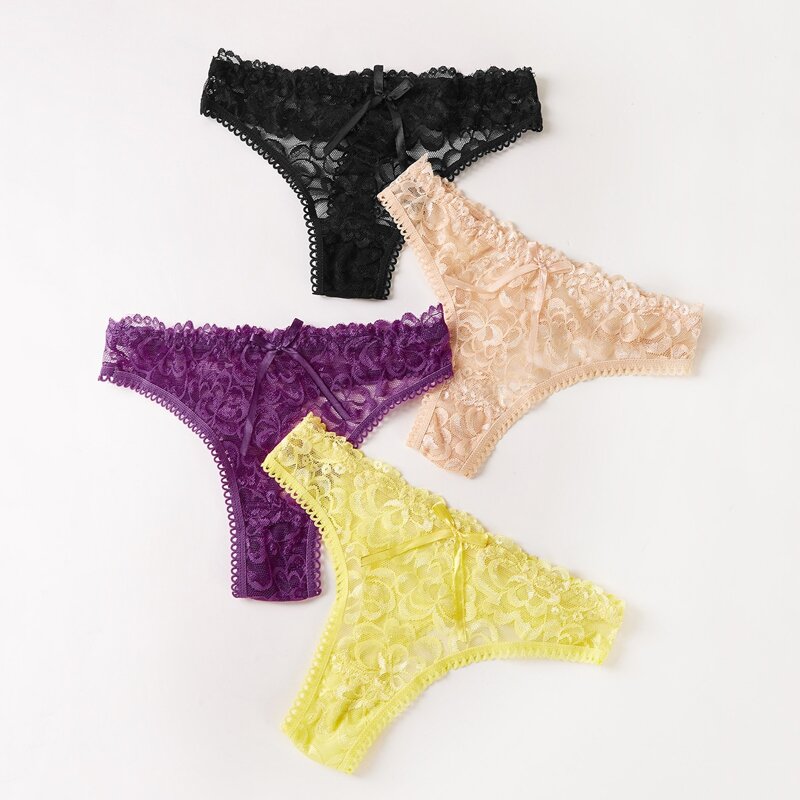 

4pack Floral Lace Panty Set, Multicolor