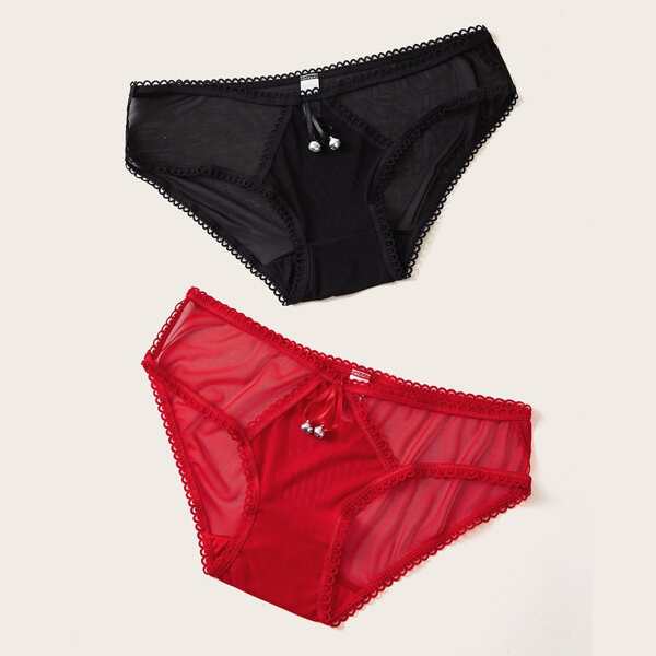 

2pack Bell Mesh Panty Set, Multicolor