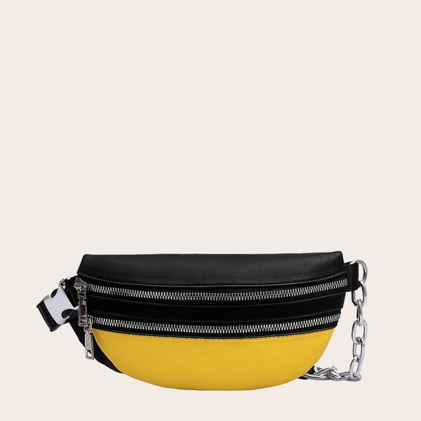 

Детская контрастная сумка на поясе, Жёлтые
