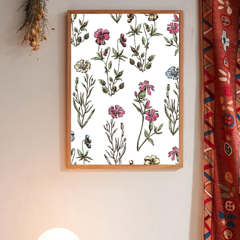 

Floral Print Wall Print, Multicolor