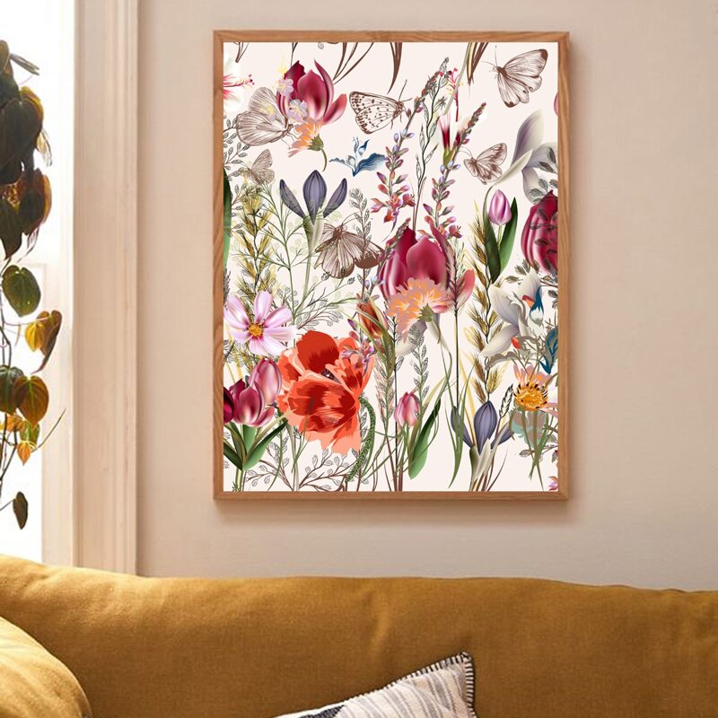

Floral Print Wall Print, Multicolor