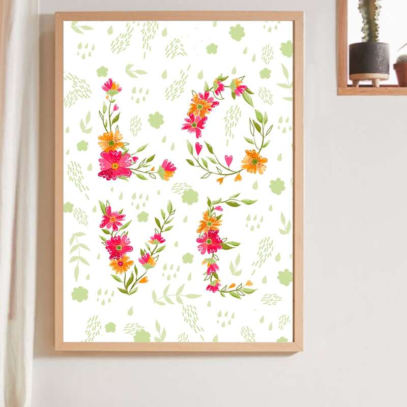 

Floral Print Wall Print, Multicolor