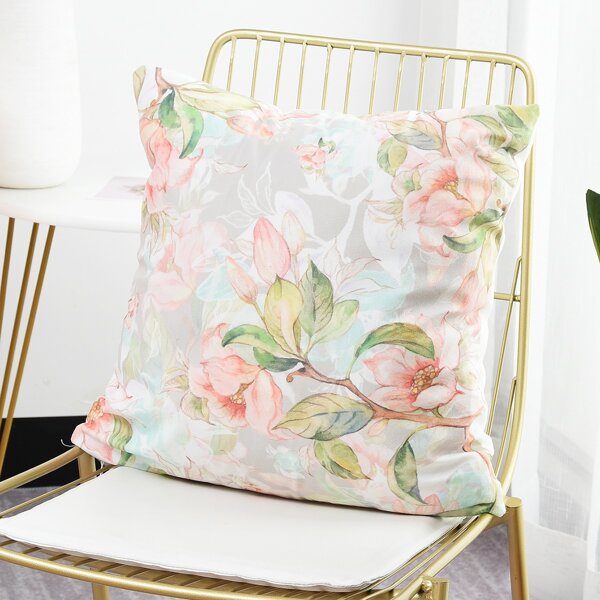 

Flower Print Cushion Cover, Multicolor