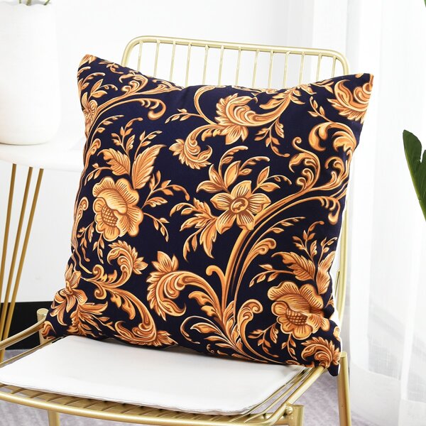 

Flower Print Cushion Cover, Multicolor