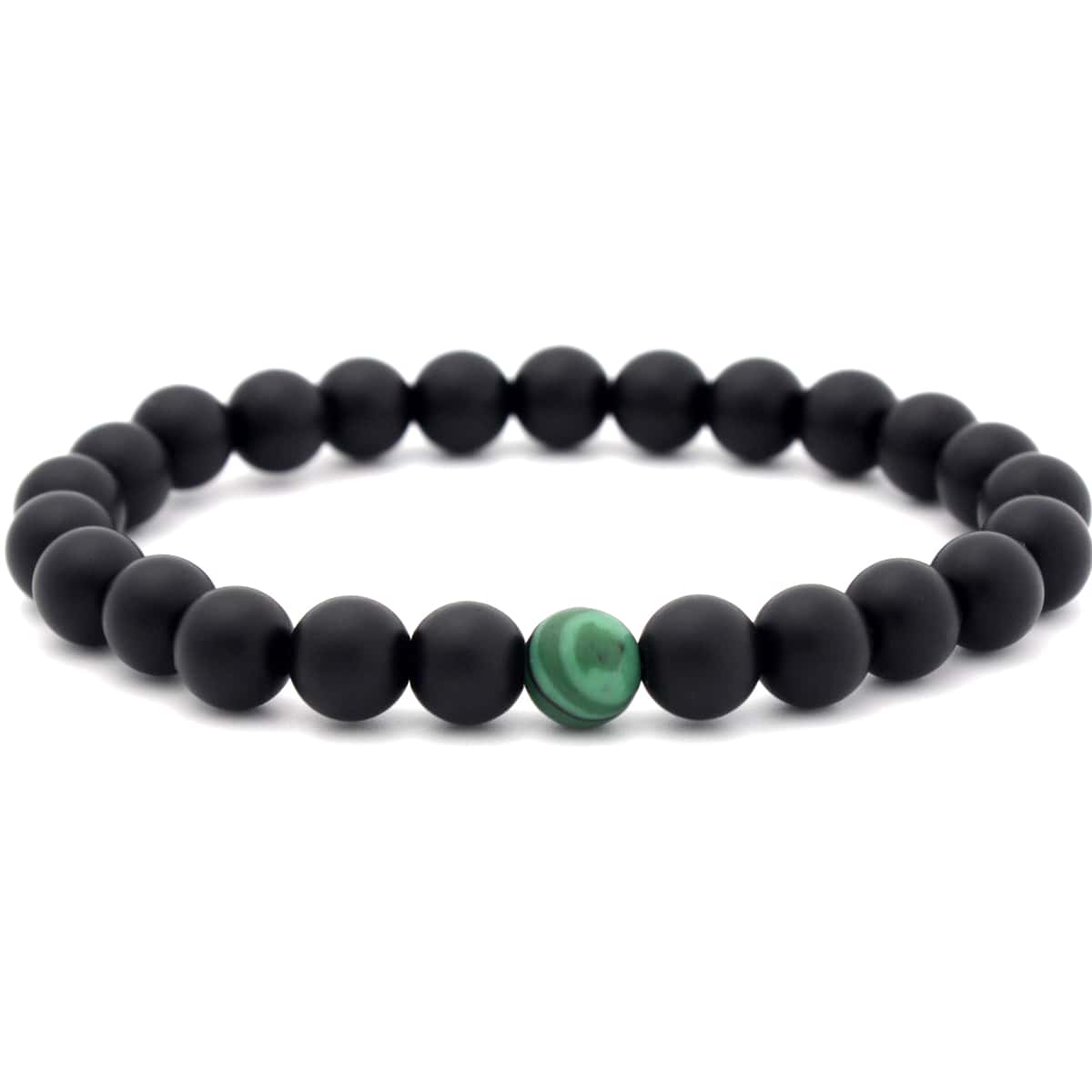 

Guys Stone Beaded Bracelet, Black