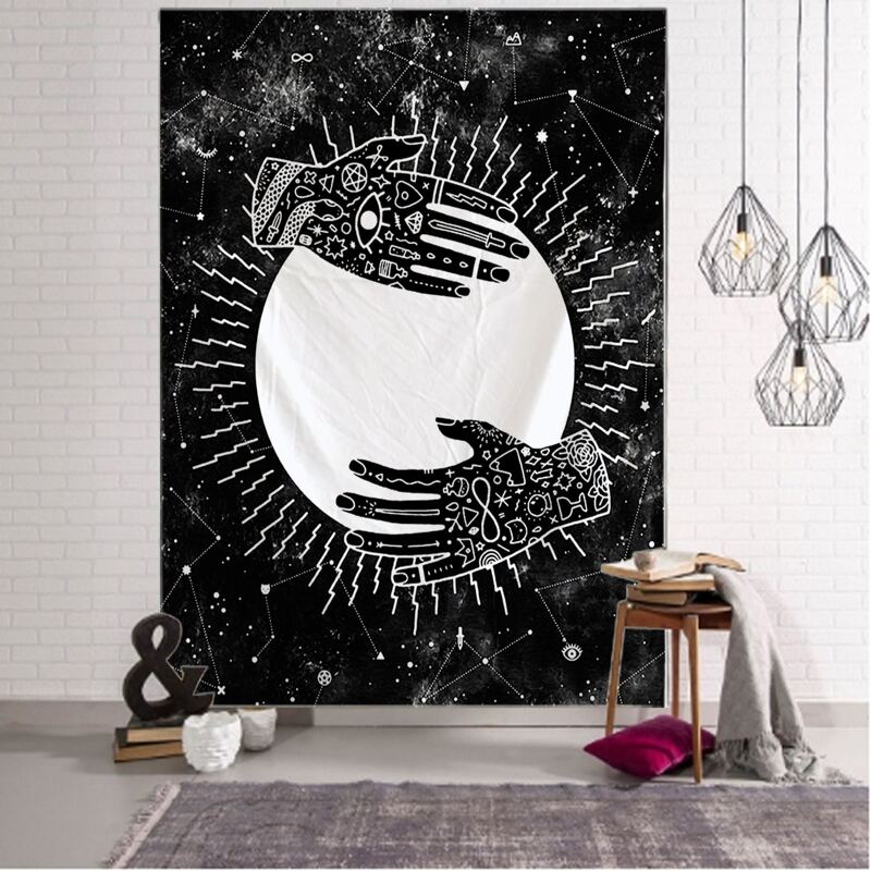 

Galaxy & Hand Tapestry, Black