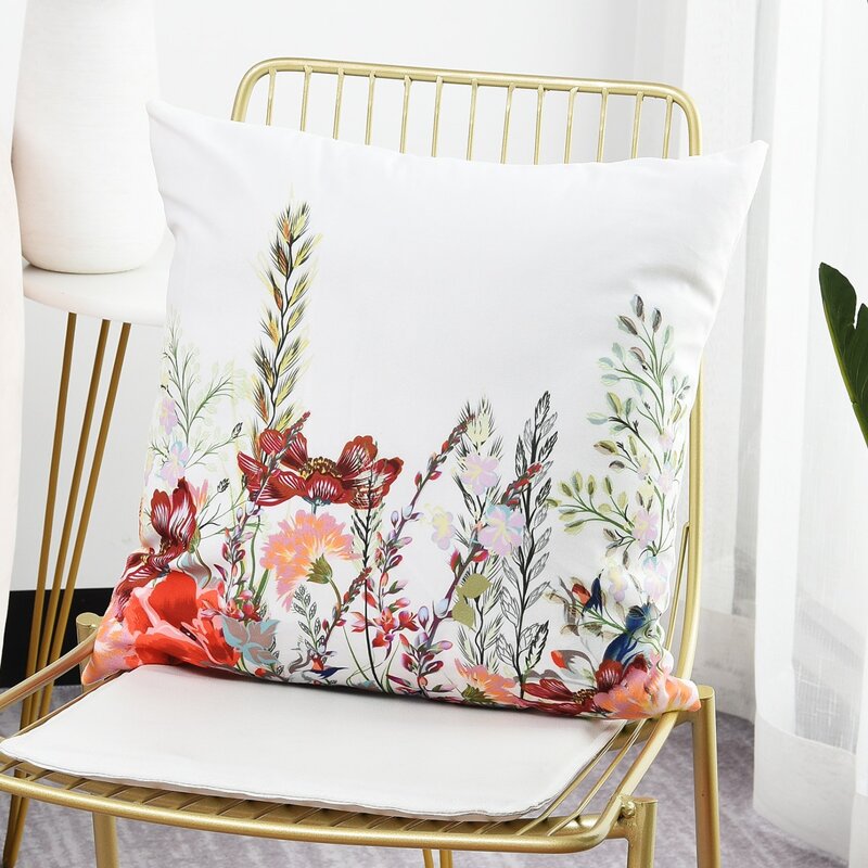 

Floral Print Cushion Cover, Multicolor