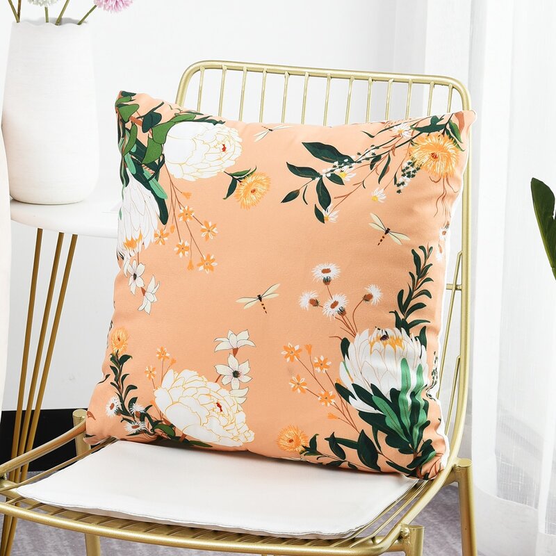 

Floral Print Cushion Cover, Multicolor