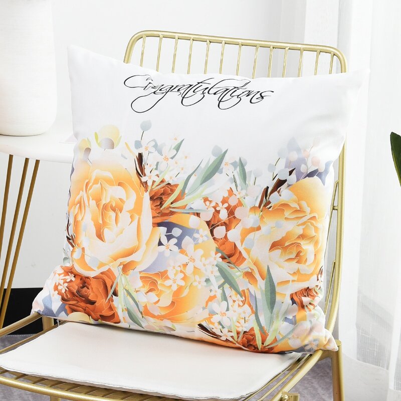 

Flower Print Cushion Cover, Multicolor