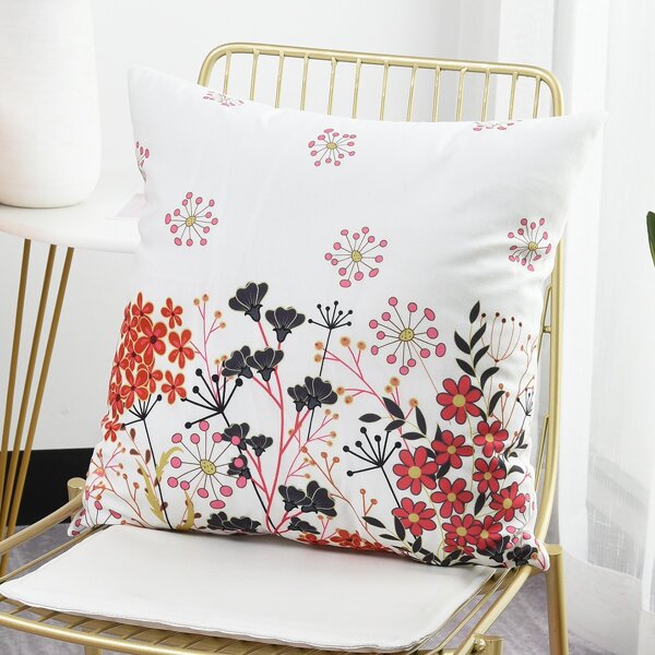 

Flower Print Cushion Cover, Multicolor