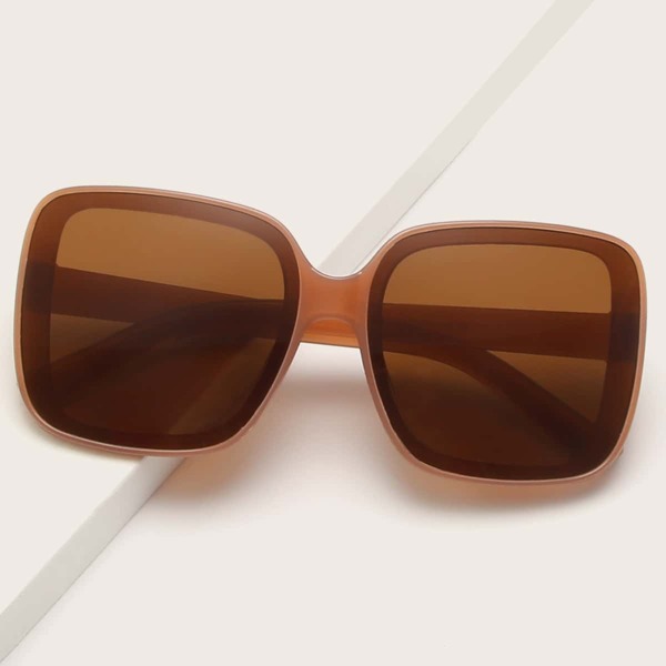 

Солнечные очки с квадратной рамкой, Коричневые