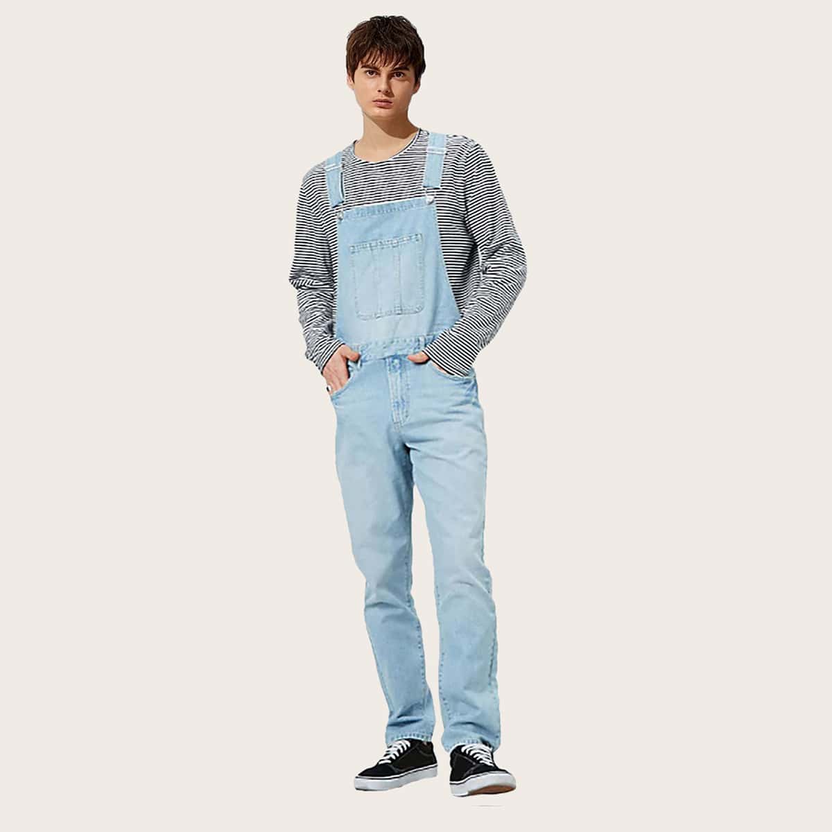 

Guys Bib Denim Overall, Blue