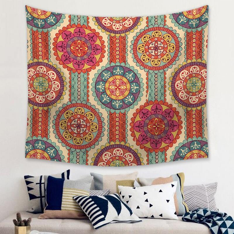

Vintage Floral Print Tapestry, Multicolor