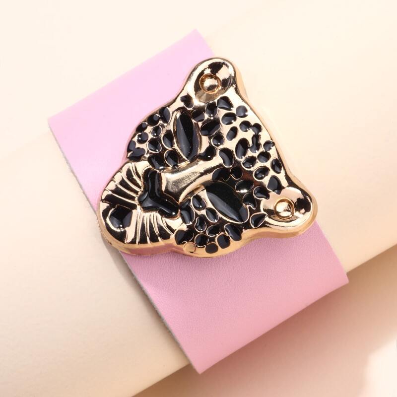 

Tiger Decor Bracelet, Pink