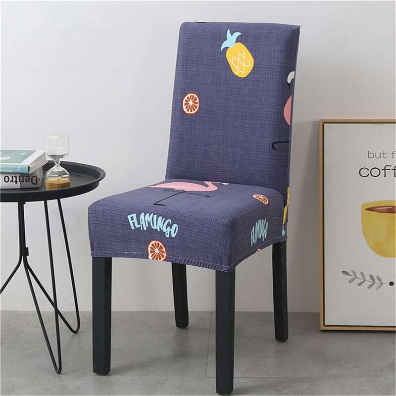 

1pc Cartoon Graphic Stretchy Chair Cover, Purple