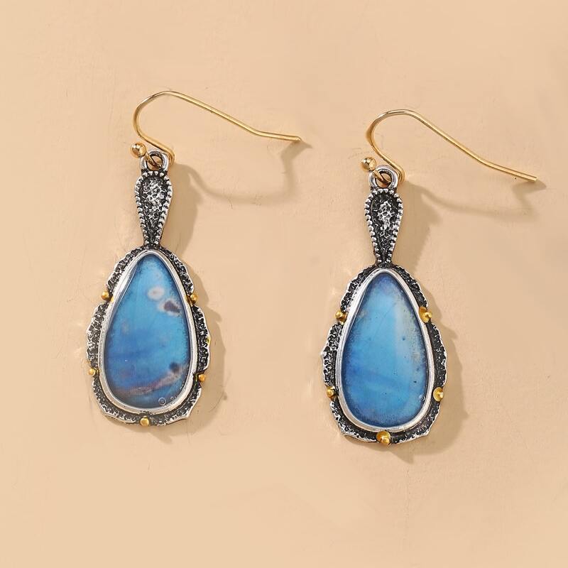 

Waterdrop Shaped Drop Earrings, Blue