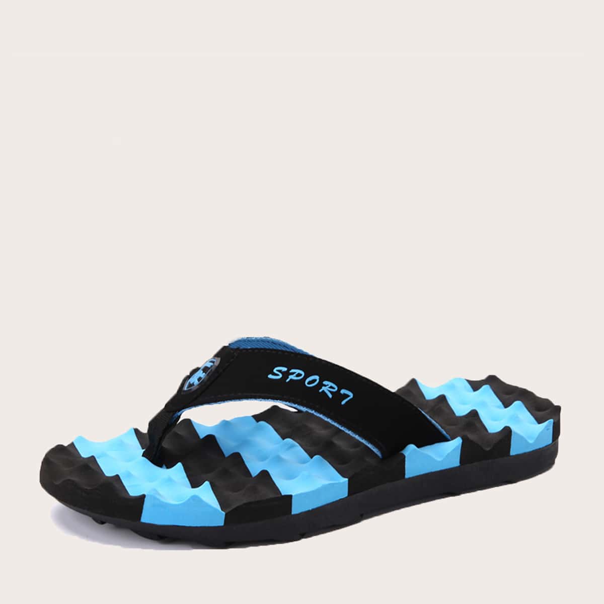 

Guys Colorblock Non-slip Flip Flops, Blue