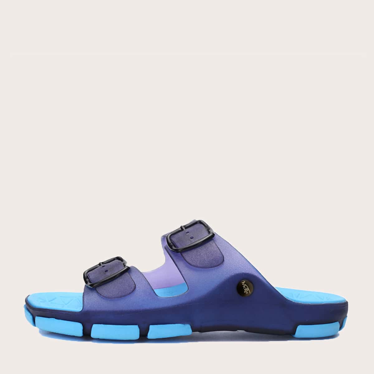 

Guys Release Buckle Decor Sliders, Blue