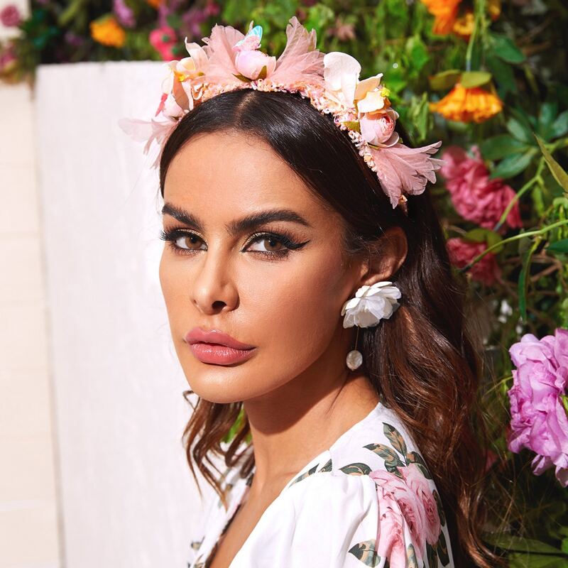 

Flower Decor Hair Hoop, Multicolor