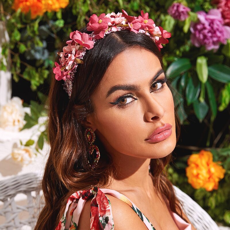 

Flower Decor Hair Hoop, Red