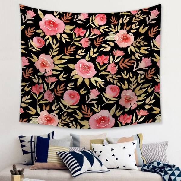 

Flower Print Tapestry, Multicolor
