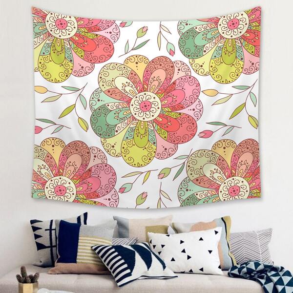 

Flower Print Tapestry, Multicolor