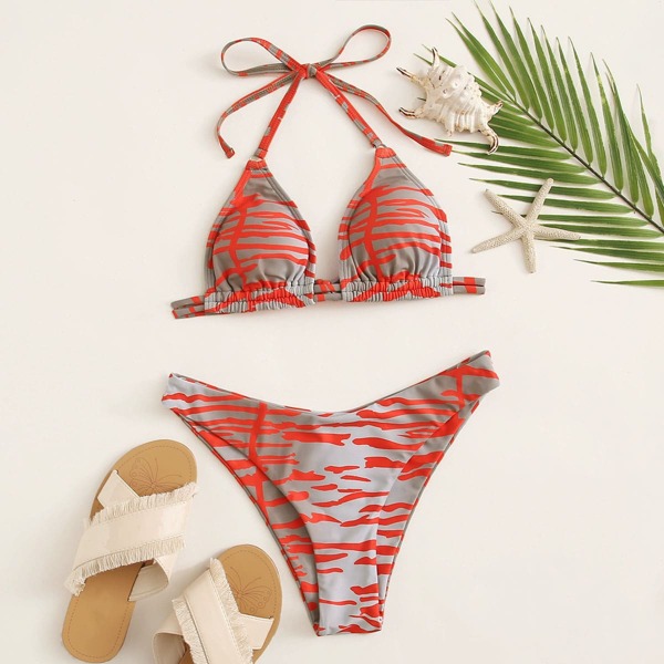 

Купальник бикини с принтом, Многоцветный