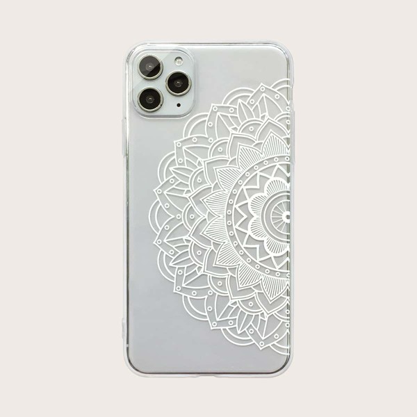 

Lotus Print iPhone Case, Clear