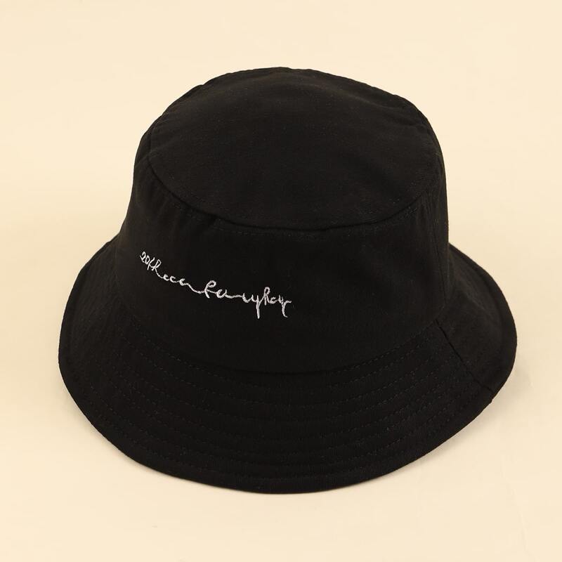 

Embroidery Bucket Hat, Black