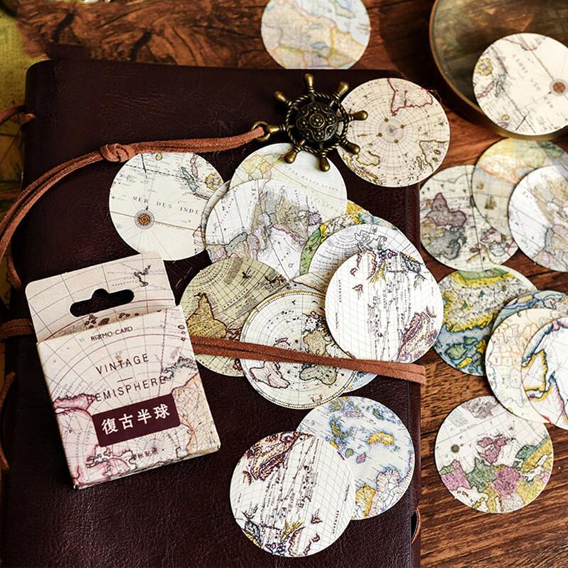 

46pcs World Map Graphic Sticker, Multicolor