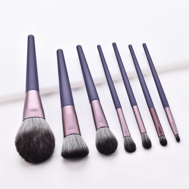 

7pcs Duo-fiber Makeup Brush Set, Purple