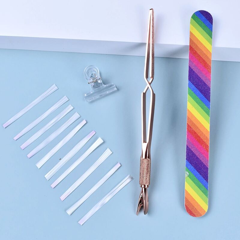 

Rainbow Striped Pattern Nail Tool Set, Multicolor