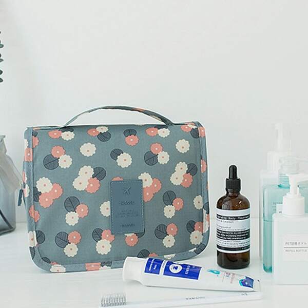 

Flower Print Travel Storage Bag, Multicolor