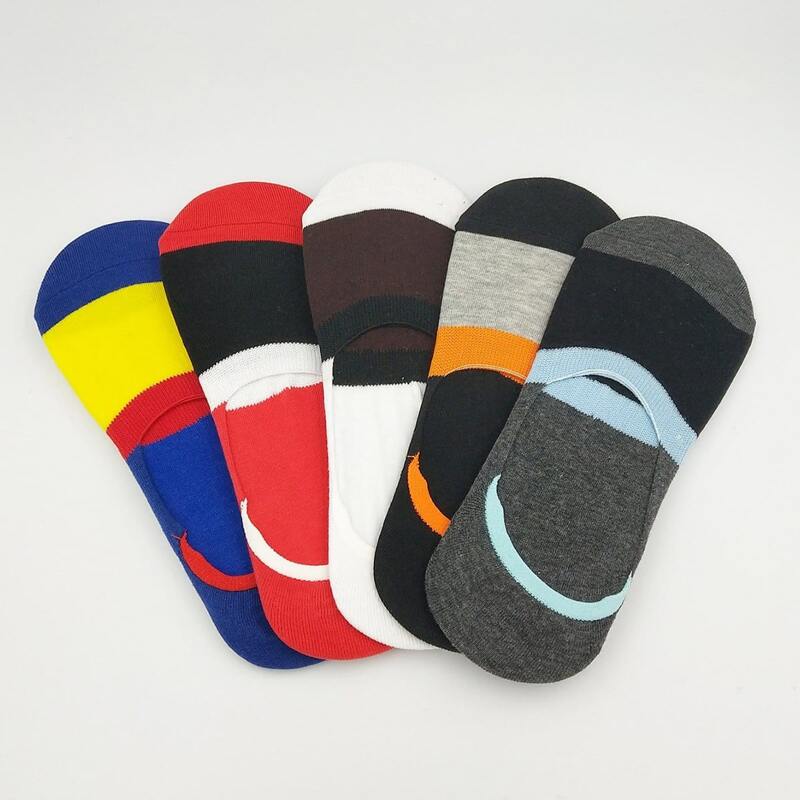 

5pairs Guys Color Block Socks, Multicolor