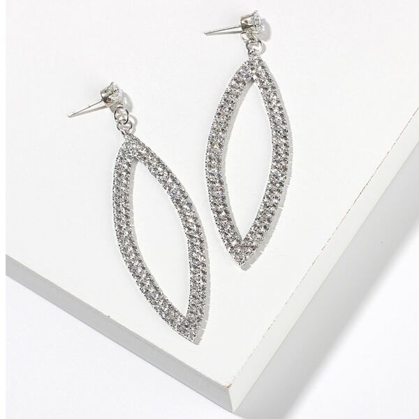 

Geometric Drop Earrings, Silver