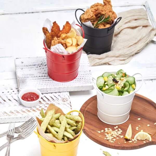 

1pc Solid Snack Bucket, Multicolor