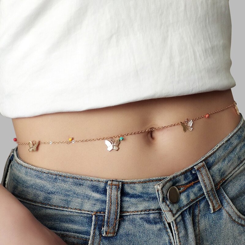 

Butterfly Charm Waist Chain, Gold