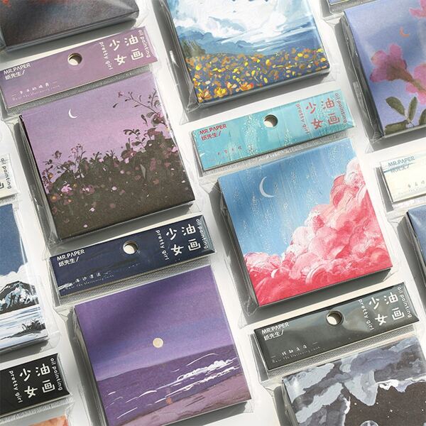 

1pack Oil Painting Random Print Sticker