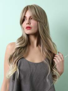 Long Curly Hair Wig - Brown - View 3