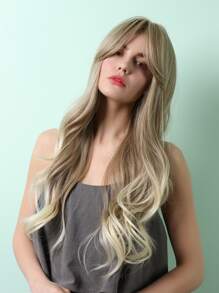 Long Curly Hair Wig - Brown - View 4