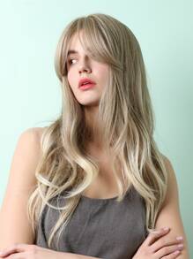 Long Curly Hair Wig - Brown - View 5