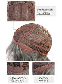 Long Curly Hair Wig - Brown - View 8