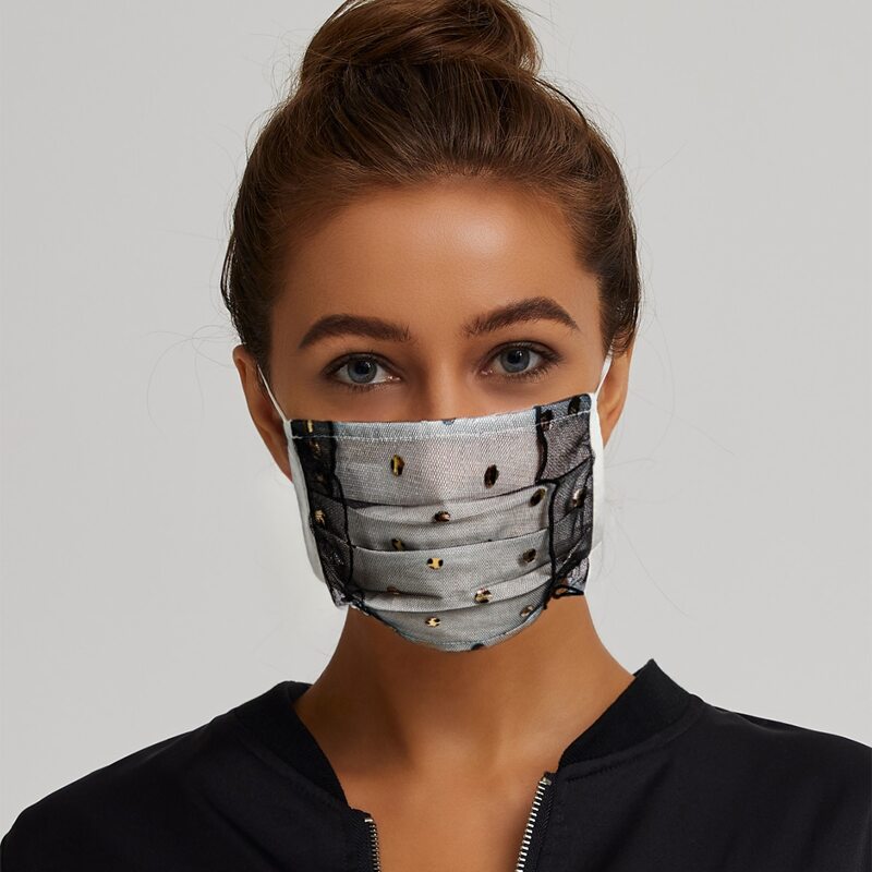 

Mesh Decor Face Mask, Multicolor